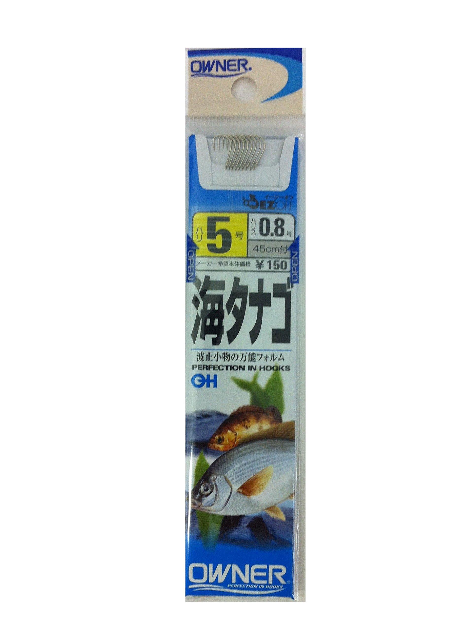 

OWNER 20062 White Sea Tanago Hook 5-0.8 with Thread