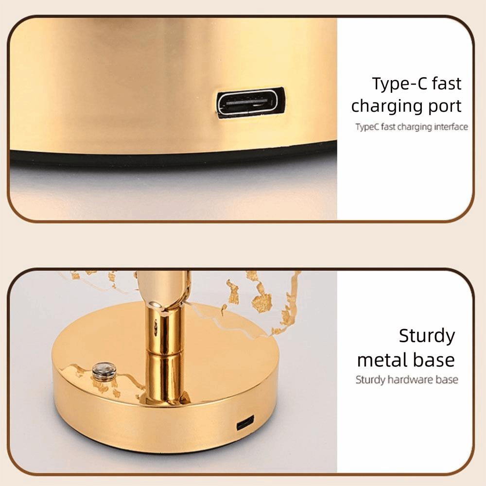 Adjustable LED Table Lamp Transparent Nordic Acrylic Night Light Indoor Lighting