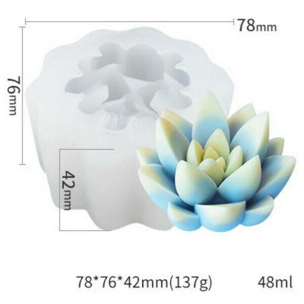 3D Cactus Succulents Silicone Mold For Jelly Chocolate Ice Making Cake Baking Gypsum Wax Concrete Candle DIY Resin Art Mould