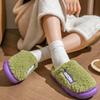 2024 Warm Plush Winter Shoes Women Men Indoor Slippers Letter Anti-slip Soft Fur Couple Home Floor Cotton Slipper House Shoes