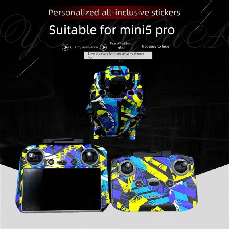 Thin Protective Skin Film Full Coverage AntiScratch Protections for MINI 5 Drones Body Customizable Designs