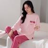 Pajamas Women'S Pure Cotton Long-Sleeved Spring And Autumn Loose Casual Large-Size Women Can Wear Cotton Loungewear Set