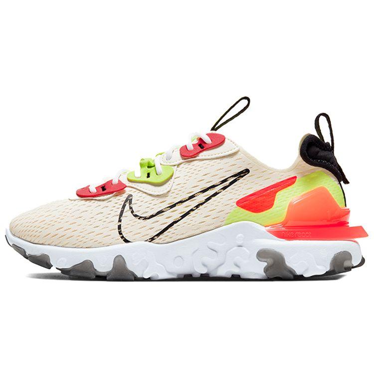 

Женские кроссовки Nike React Vision Pale Ivory Cream Volt Laser-Crimson CI7523-100