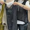 Summer Retro Loose Fishing Net Round Neck Knitted Vest Women's Hollow Out Versatile Vest Women