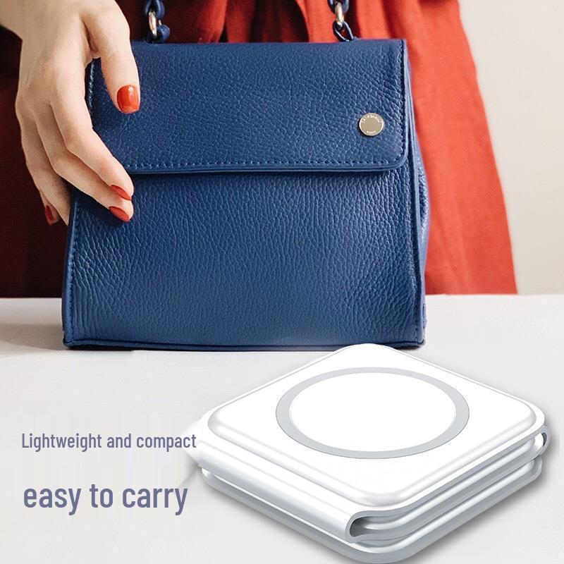 15W Magnetic Wireless Charger: Multi-functional Trio for Phones, Earphones, Watches with Smart Display