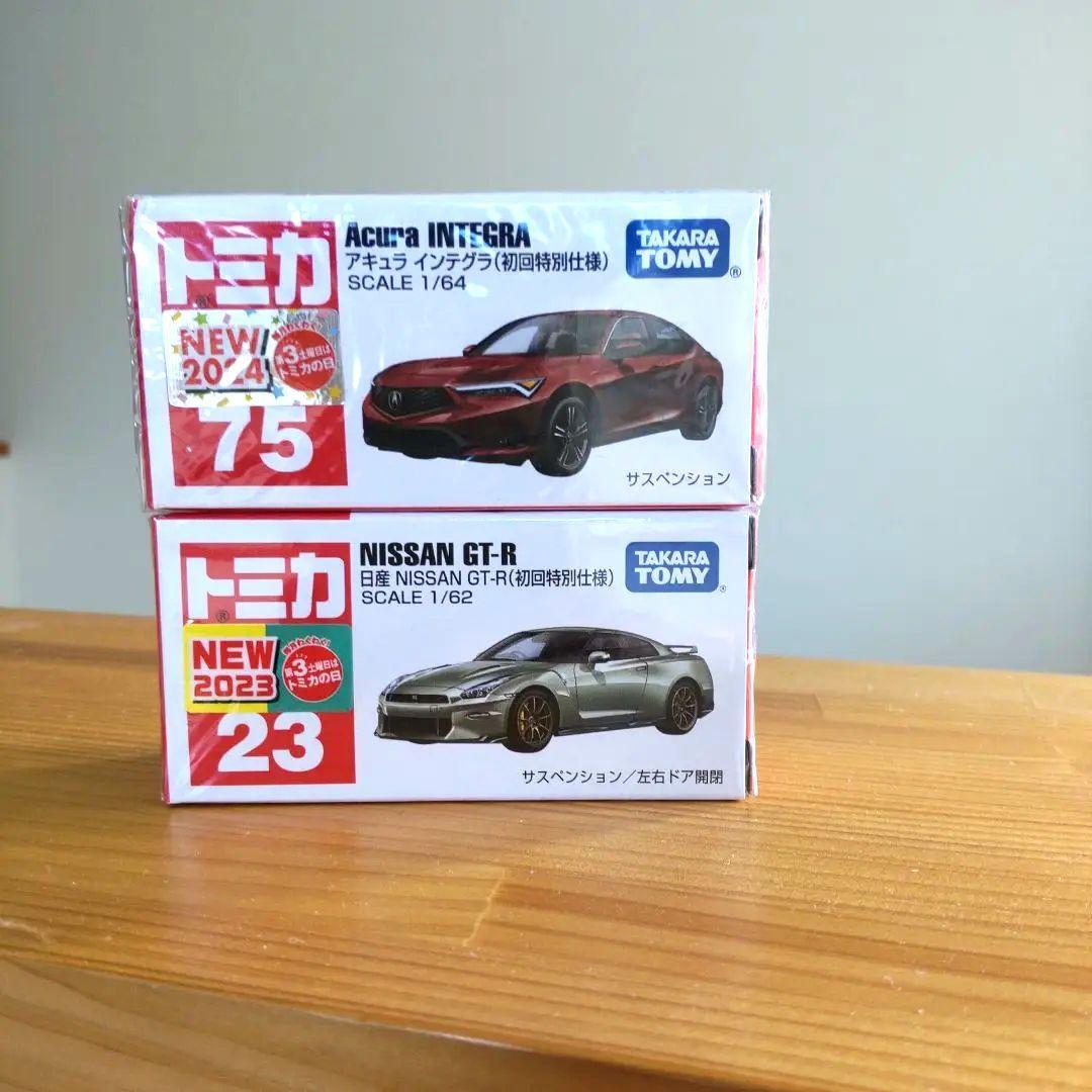Used [Tomica] Acura Integra, Nissan GTR [Initial limited color/Set of 2]