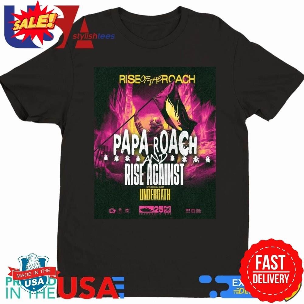 Papa Roach Rise Of The Roach US Tour 2025 Shirt Unisex T-Shirt XXXL