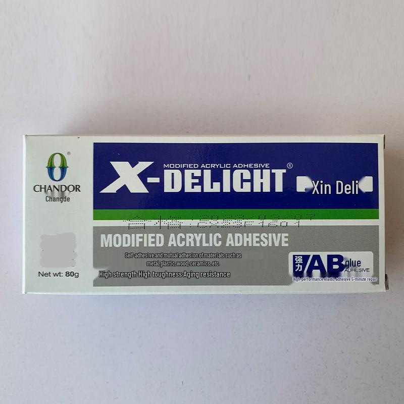 Xinde Li 80g Quick-Drying Strong AB Glue for Metal, Ceramic, Wood, Nameplates, Magnets, and Tiles.