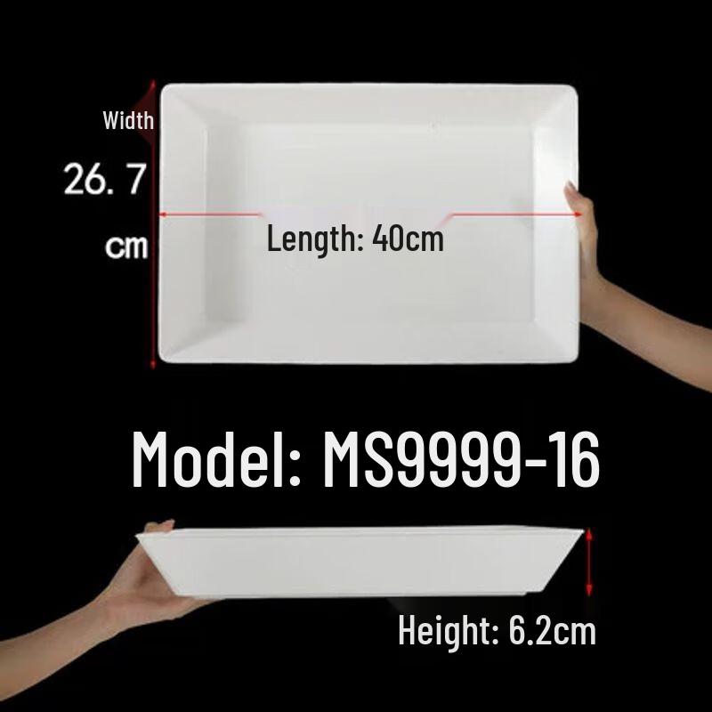 Rectangular Melamine Serving Tray for Buffet & Cafeteria