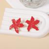 European and American exaggerated simple oil dripping creative flower starfish earrings, fashionable and versatile personalized trend earrings