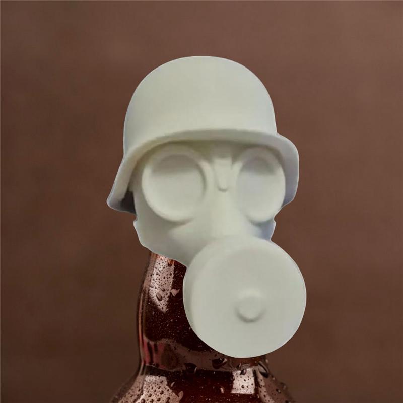 A95I-3Pc Dustproof Beer Bottle Cap Funny Universal German Mask Bottle Cap Beer Bottle Stopper For Party Bar Accessories