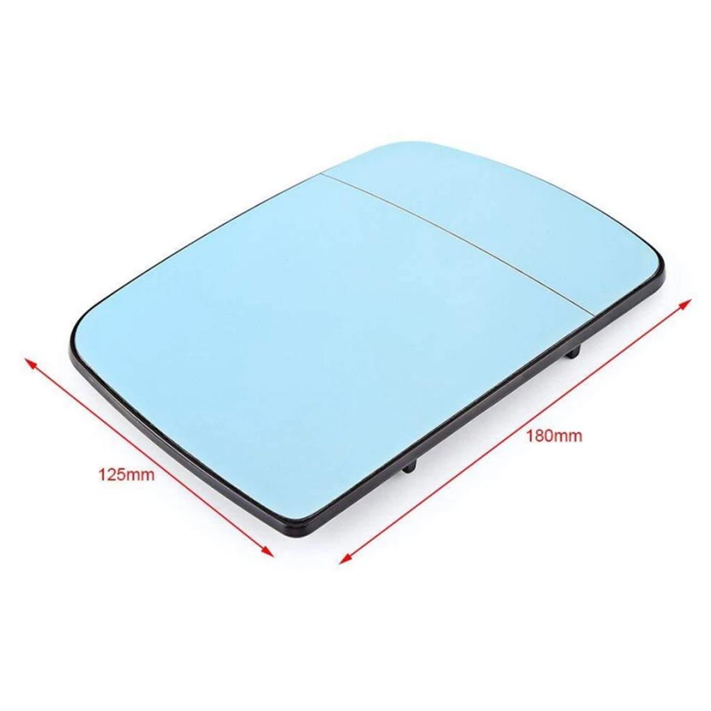 Blue Heated Right Driver Side Wing Mirror Glass For BMW X5 E53 1998-2006