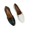 Herbst Retro Spitze flache Sohle Damenschuhe niedriger Absatz super weich dicker Absatz Temperament vielseitig Temperament kleine Lederschuhe