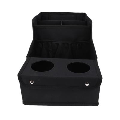 Organizador de Asiento de Coche con Compartimentos Portavasos Múltiples Bolsillos Plegable Impermeable Gran Capacidad Asiento Delantero Trasero