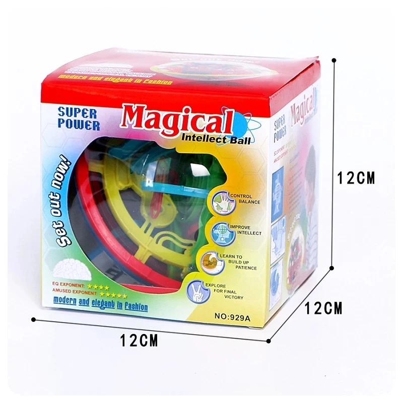 Classic 3D Magical Intellect Maze Ball Children Toy Puzzle Game For Kid And Adult Christmas Gift Iq Balance Magnetic Ball Marble
