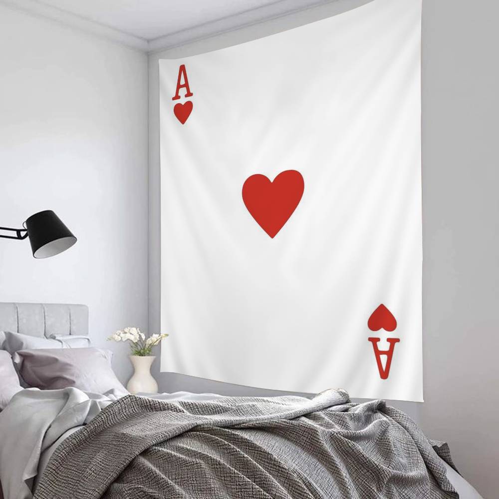 Vintage Poker Anime Tapestry Hanging Tarot Hippie Wall Rugs Dorm Home Decor
