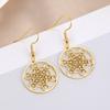 Archangel Metatron Geometric Earrings for Women Hollow Secret Geometry Charms Amulet Jewelry Drop Dangle Earrings Christmas Gift