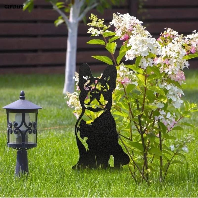 Garten Metall Hundestatuen Outdoor Tierdeko