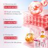 6-Piece Sakura Collagen Hydrating Travel Set - Cleanser, Toner, Lotion, Serum, Cream, Eye Cream for Smooth & Plump Skin