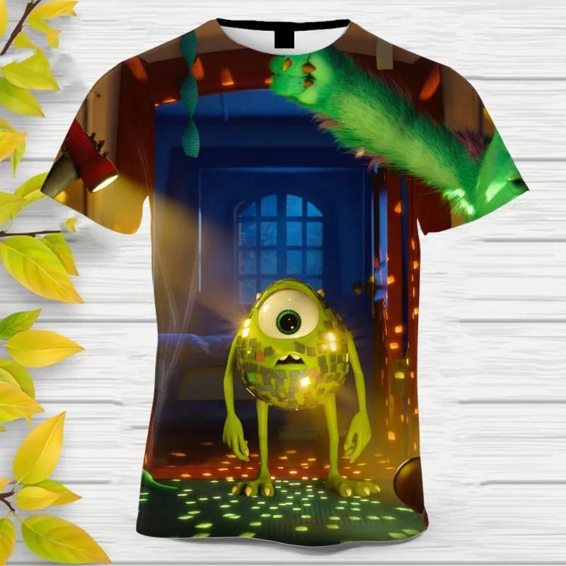 2025 Summer Monster Company 3D Printed Women's T-shirt, Children's Casual Cartoon Printed Short Sleeve T-shirt, Fun Children's Top