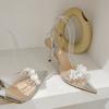 Fashion Street Style Pointed Toe Women Pumps Sexy Clear Perspex High Heels Shoes Designer Wedding Banquet Sandals Zapatos De Mujer