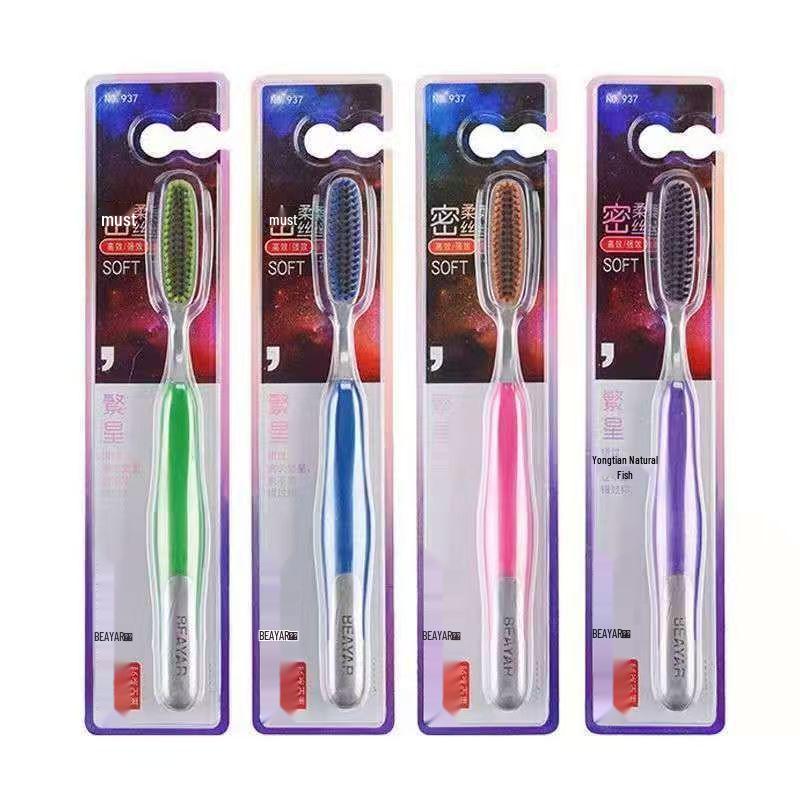 Deluxe Soft Bristle Toothbrush with Large Brush Head - High-Density Family Set