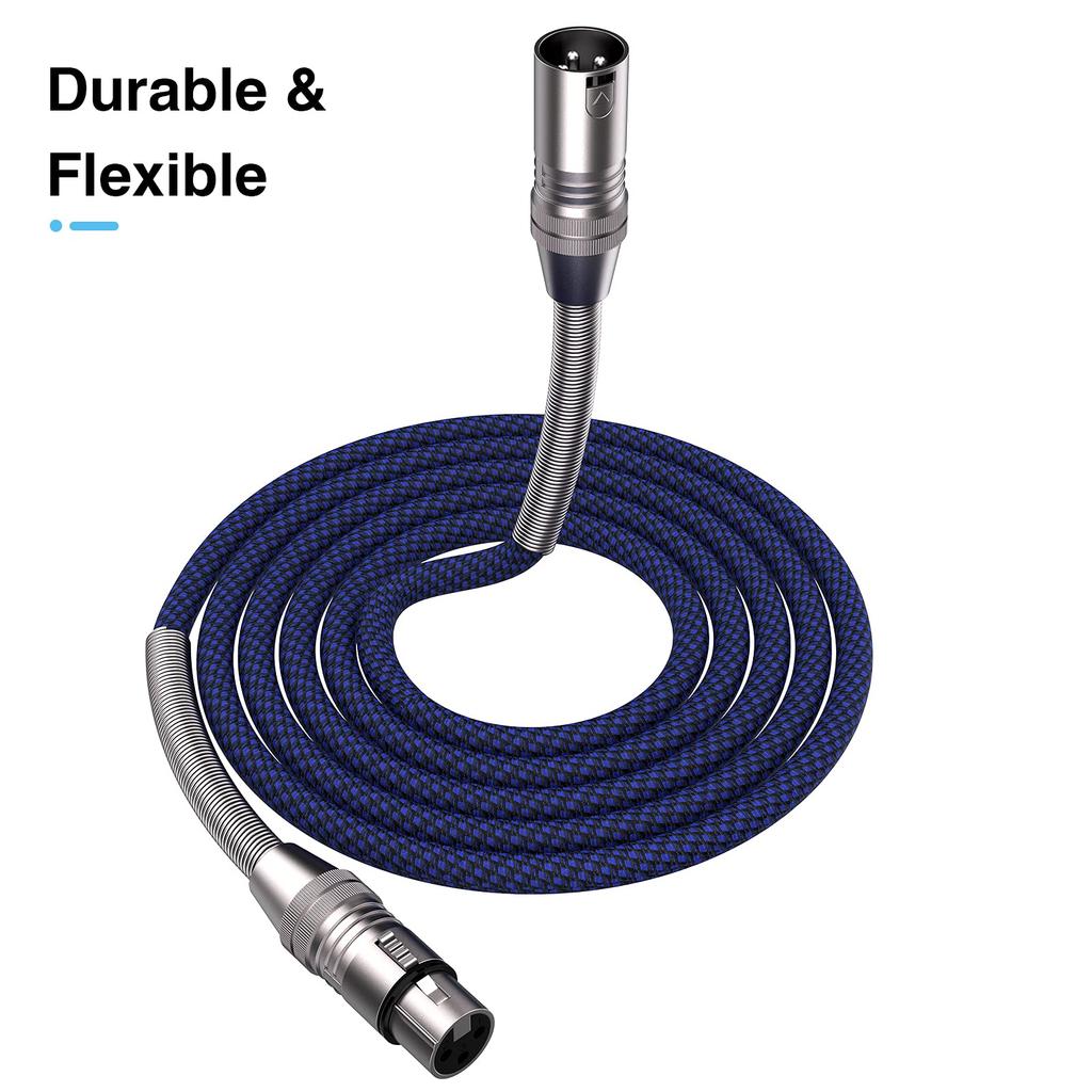 XLR Cable 1.8M x2, Ciwoda XLR Male to Female Multicolor Heavy Duty Nylon Braided Cable, 3-Needle XLR Balanced Cable for Microphones, Microphones, and
