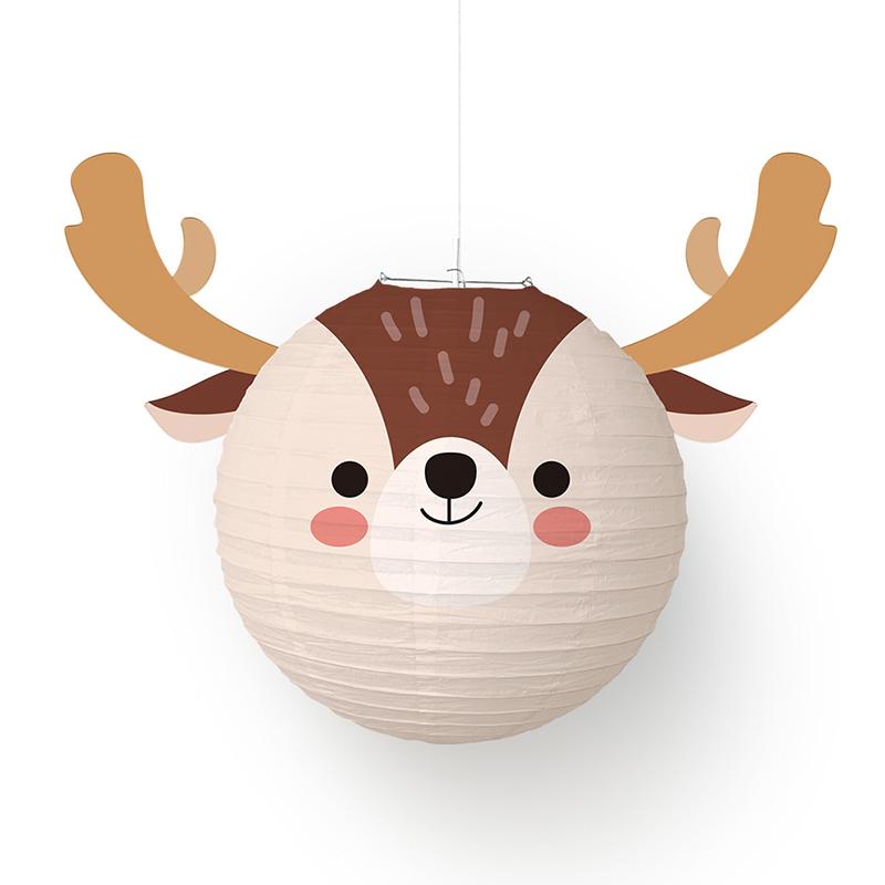 Cartoon Christmas Paper Lantern 2025 Christmas Party Home Hanging Lamps Ornaments DIY Decoration 2026 New Year Kids Gifts Favors