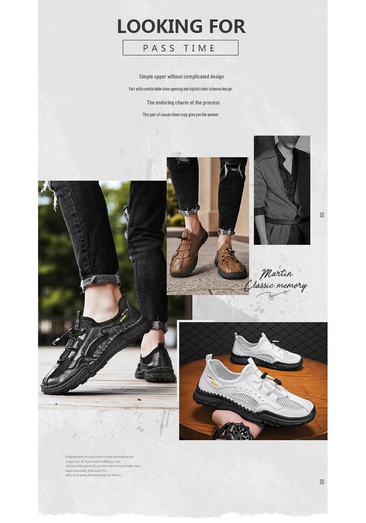 Men's Slip-On Breathable Mesh Casual Shoes for Summer, Sports, Work, and Driving