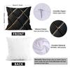 1 Stück Schwarz-Gold karierte Kissenbezüge Polyester Geheimnisvolle Party-Kissenhülle für Sofa Stuhl Bett Auto Party Tischdekoration