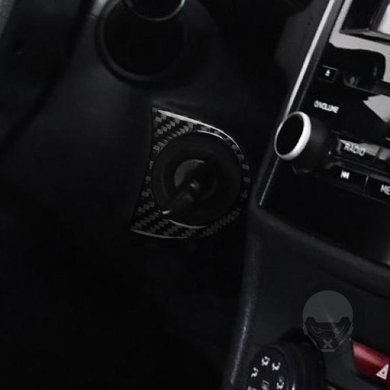 Real Carbon Fiber Car Accessories Engine Start Panel Cover Soft Sticker For Subaru Forester SK      2024