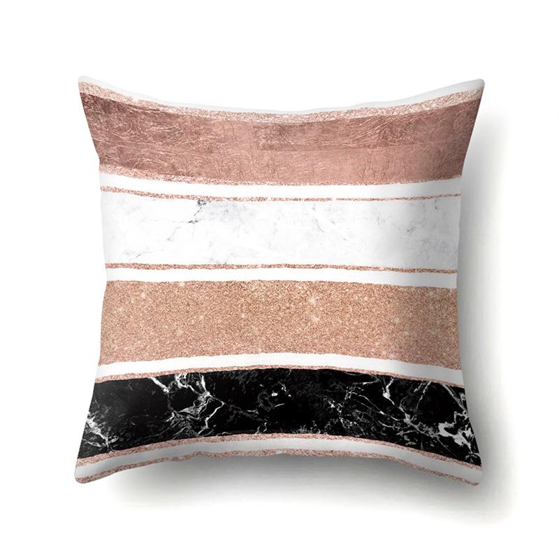 Polyester Pillow Case Automobile Decoration Home Printed Pillow Case Automobile Sofa Simple Waist Cushion Cover