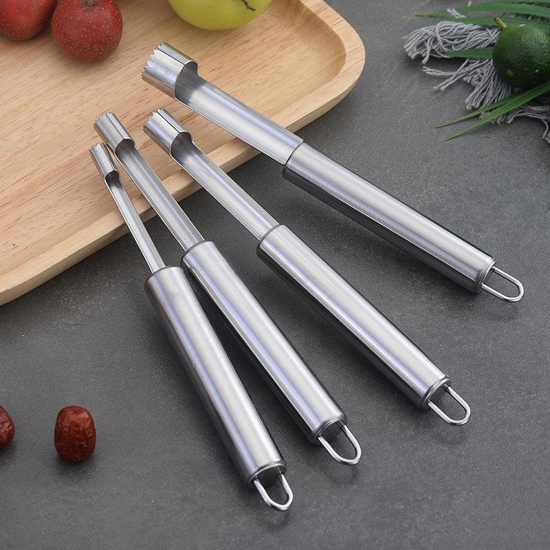 Descorazonador de Fruta de Acero Inoxidable Removedor de Semillas de Manzana Herramienta Casera para Verduras Para Dátiles Rojos Pera Espino Blanco Gadgets Geniales Accesorios de Cocina