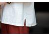 Women’s Retro Chinese Style Short Sleeve Stand Collar Shirt with Frog Button, Loose Ramie Sand-Washed T-shirt – 2024 Spring/Summer Collection