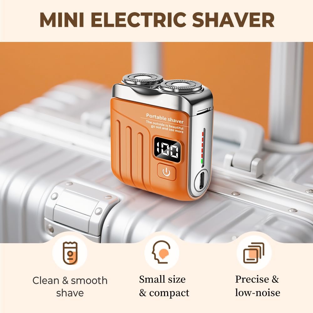 Electric Shaver with Smart LED Display, 9000 RPM Motor, 180 Days Standby, Waterproof Body, 1-Hour Quick Charge, Portable