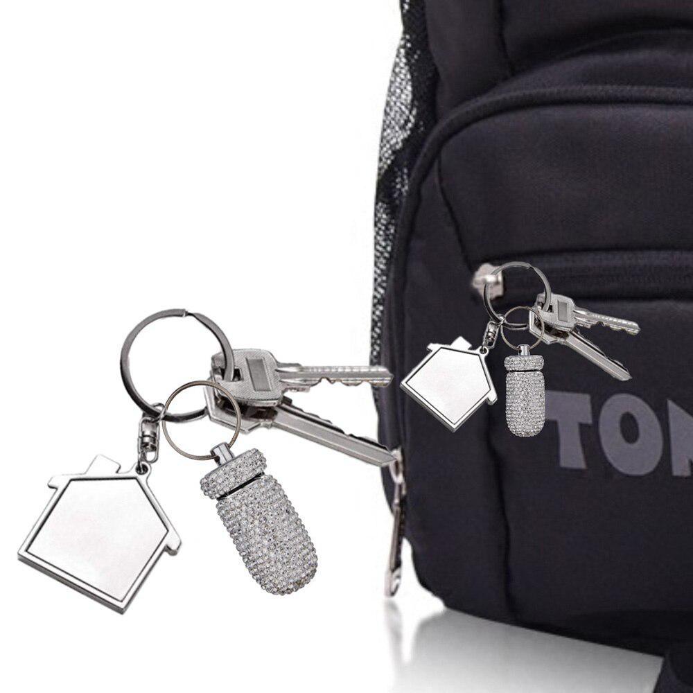 1Pc Diamond Car Storage Box Bottle Bling Organizer Hanging Pill Box for Auto Interior Key Ring Accessories