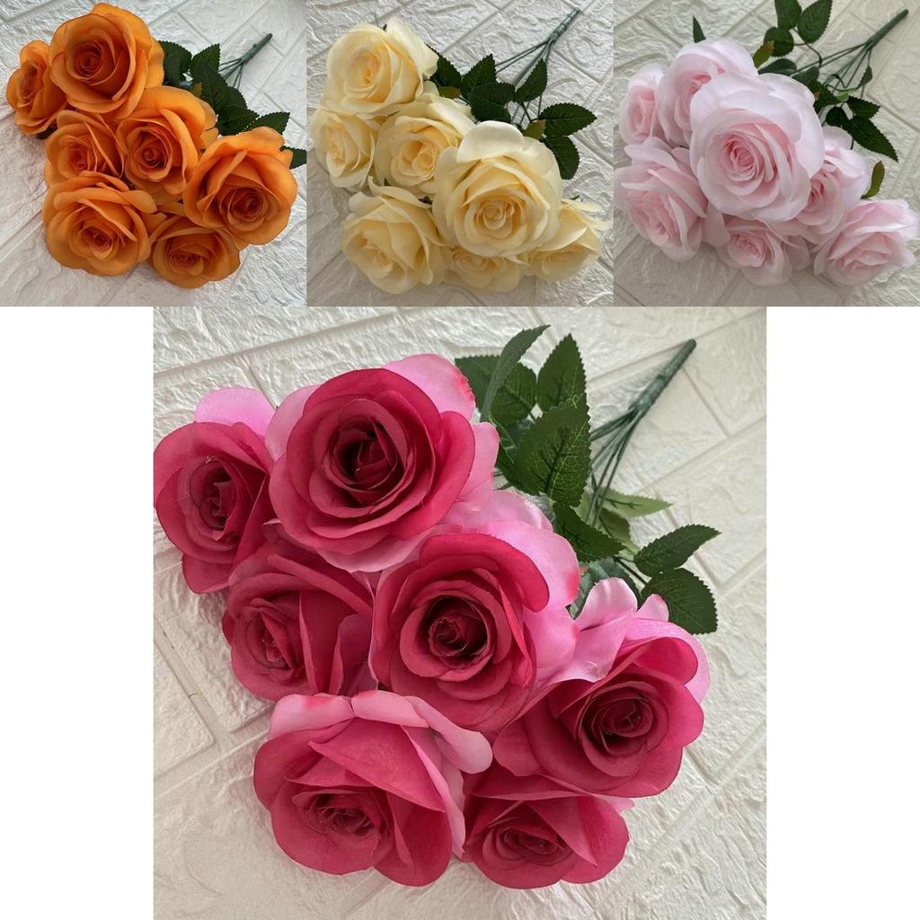 Simulation Rose Bouquet For Wedding Decor Photography Props Home Decoration Diy