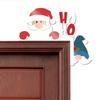 Christmas Door Frame Decor Card Santa Wooden Pendant New Ornament  Creative