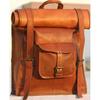 Rucksack Genuine Brown Messenger Bag Leather Backpack Laptop Travel