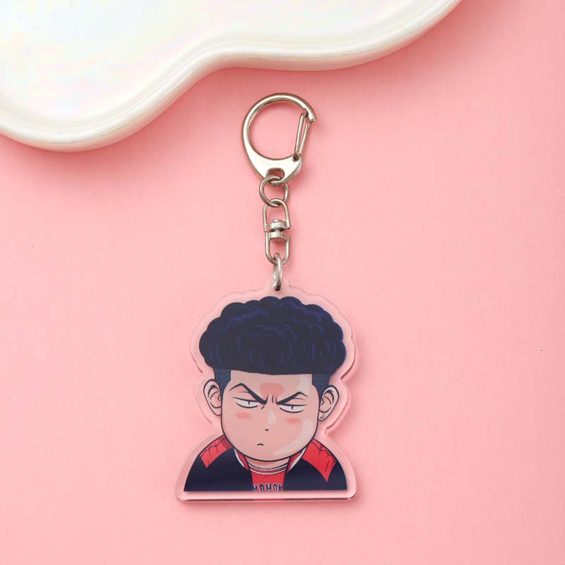 1/14Pcs Anime Figures Slam Dunk Acrylic Car Keychain Cute Backpack Pendant Funny Bag Charms Accessories Decoration Holiday Gifts