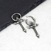 Punk Gothic Stainless Steel Cross Earrings for Men Women,Hip Hop Rock Cross Drop Earrings,Street Pop Ear Jewelry Gifts
