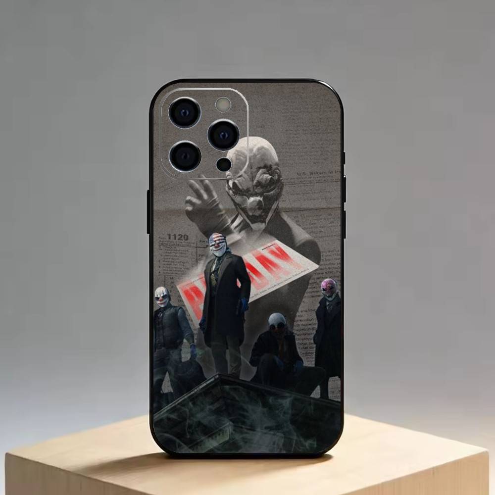 Payday   Phone Case For iPhone 17,16,15,14,13,12,11 Plus,Pro Max,XS,Soft Silicone Black Cover