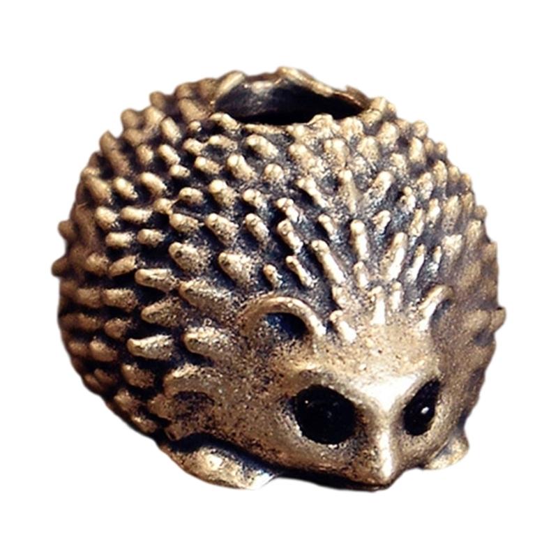 Stylish Copper/Brass Hedgehog Charm Decorative Hanging Pendant For Outdoor Gear Jewelry Crafting Creative Gift