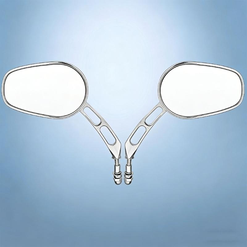 2 Pieces Sturdy Aluminum Motorcycle Mirrors Including Protective Layer For Older Bike Styles