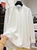 2026 Spring Women's Loose Casual Solid Color Long Sleeve Round Neck T-shirt