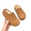 Birkenstock slippers women's outerwear 2025 autumn lazy one-pedal cotton slippers thick-soled casual bag head velvet half slippers