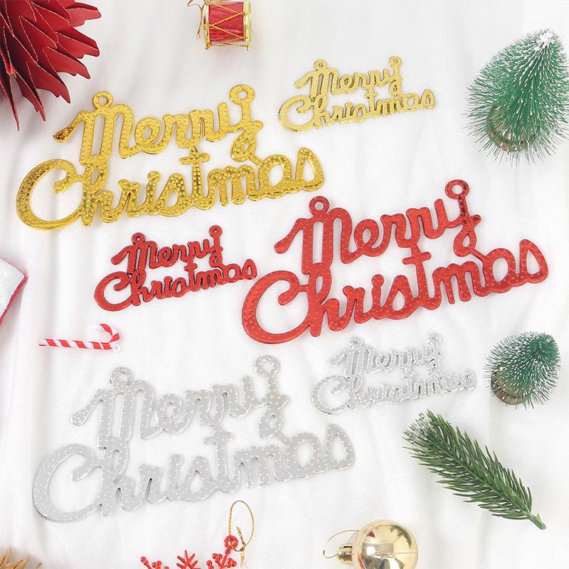 Christmas Decorations Merry Christmas Plating English Letters Christmas Tree Pendant Decoration Happy New Year Navidad 2025