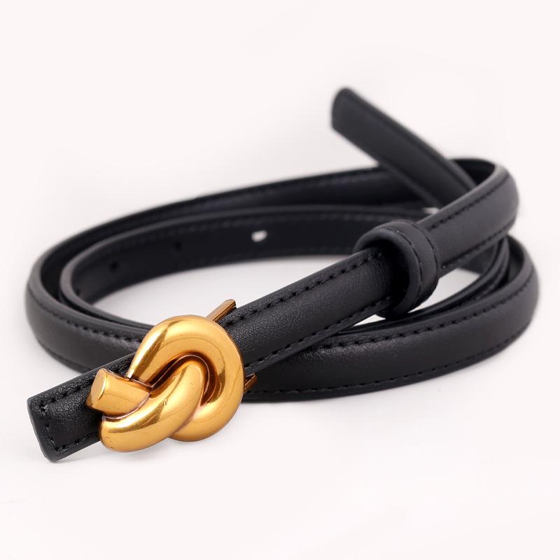 

Женский модный ремень из натуральной кожи с пряжкой и поясом для классических джинсов 100cm чёрный