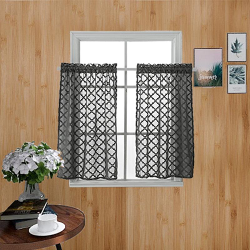Curtains European And American Style Window Screens, Through Rod Curtains, Striped Curtain Window Screens Finished Products