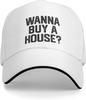 Wanna Buy A House Realtor Baseball Cap Polyester Sun Protection Casual Adult Trucker Hat